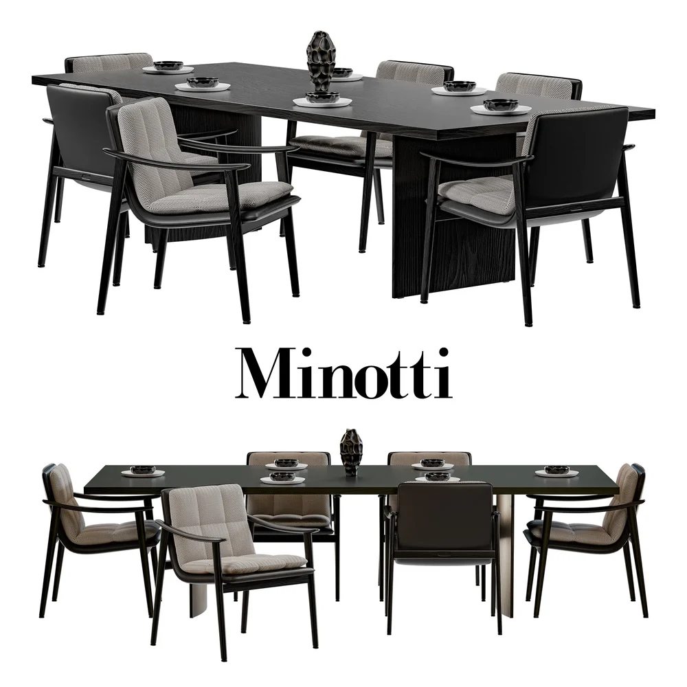 Minotti Linha Table & Fynn Chair