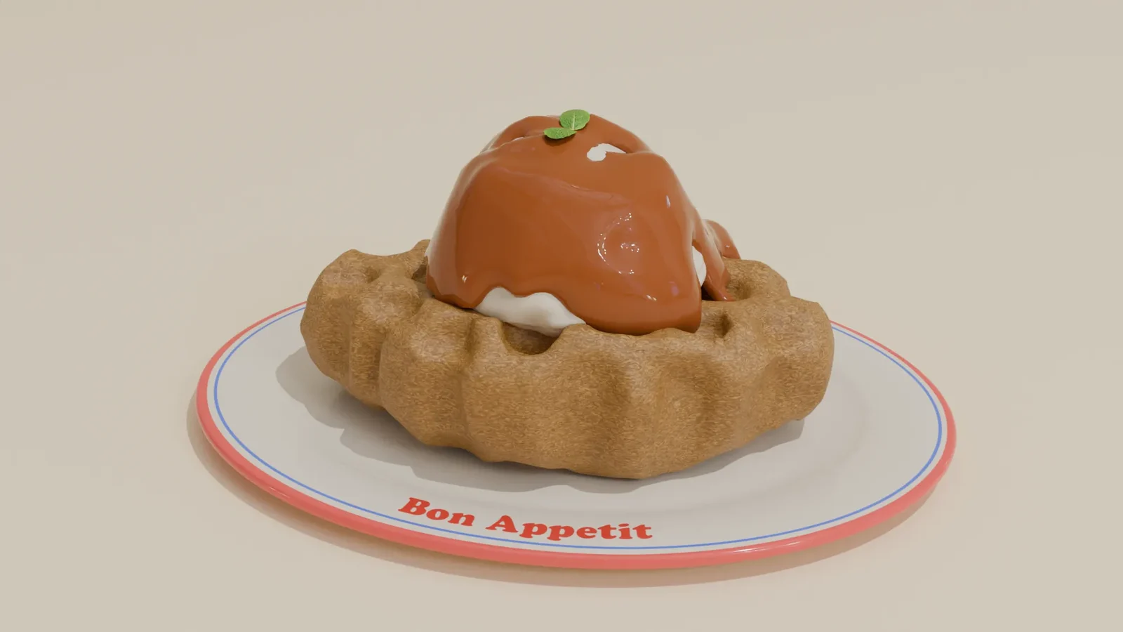 Croffle With Ice Cream