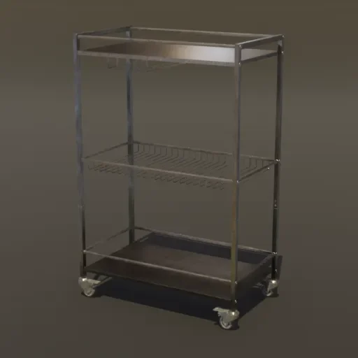 Metal Trolly For Service And Dishes