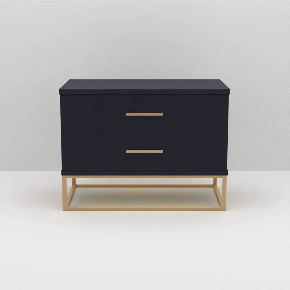 Brass Navy Bed Side Cabinet