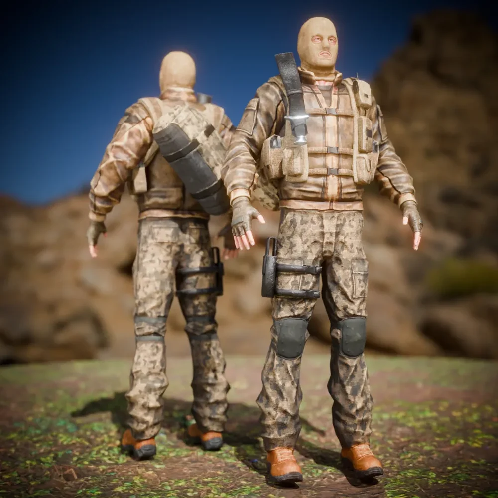 Terrorist Military Character(Gameready)