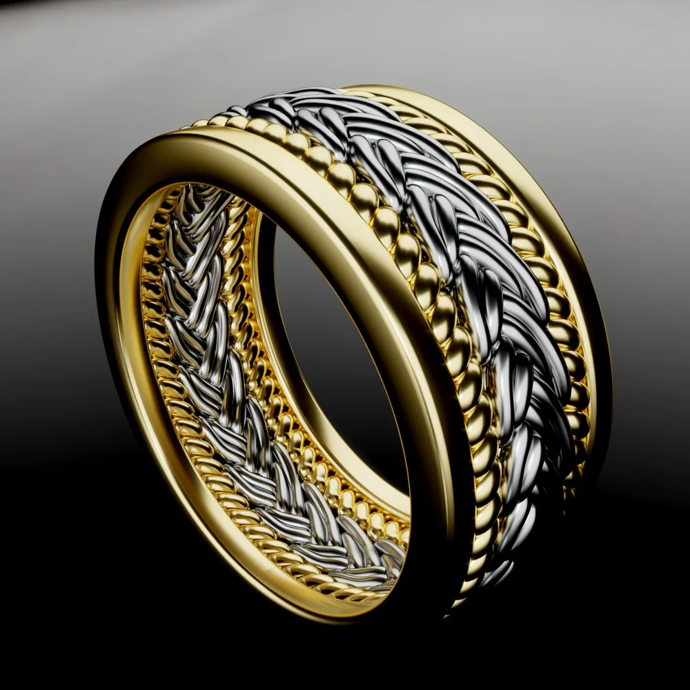 Gold Ring - Braided Glow