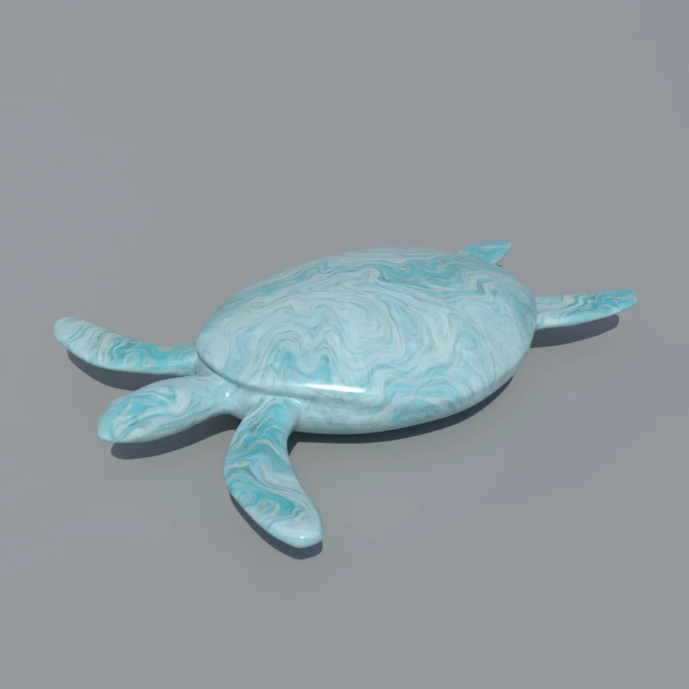 Sea Turtle Marble Statue