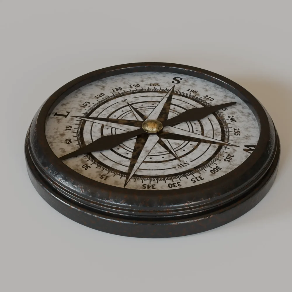 Antique Black Compass