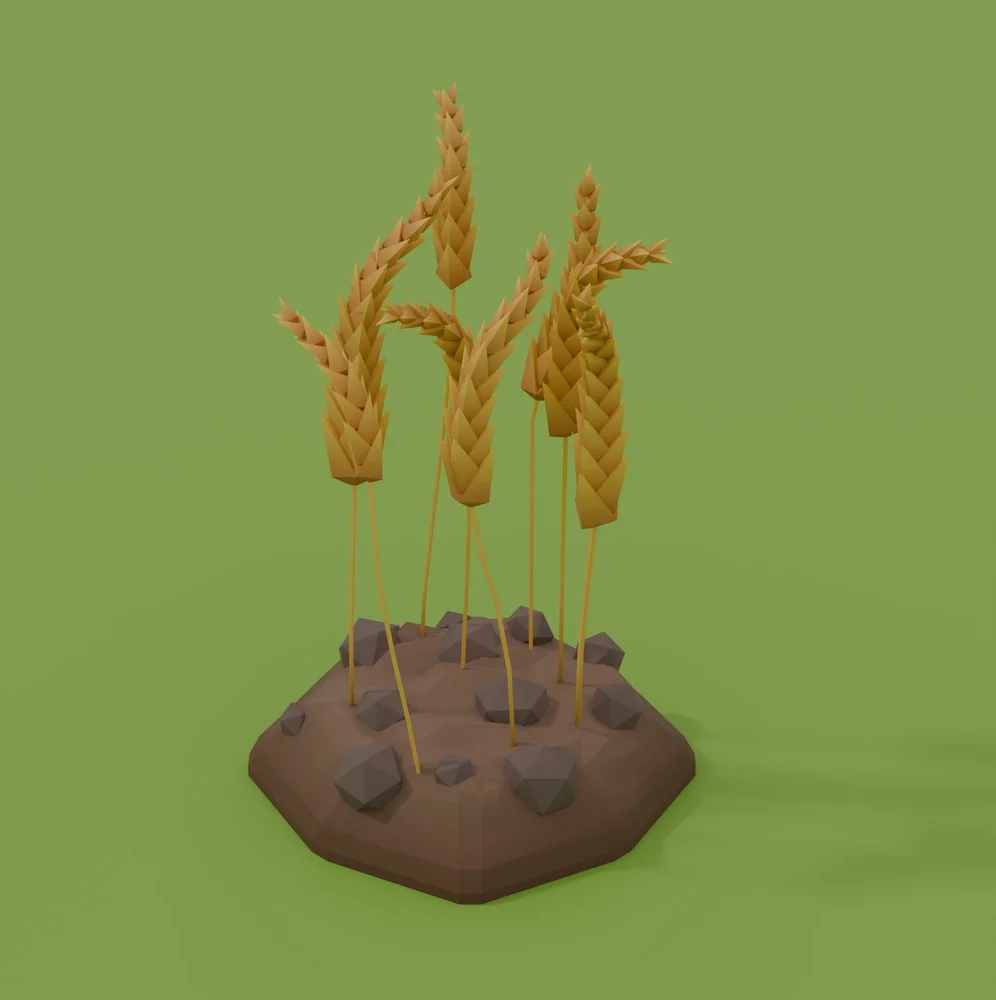 Low Poly Wheat Plot