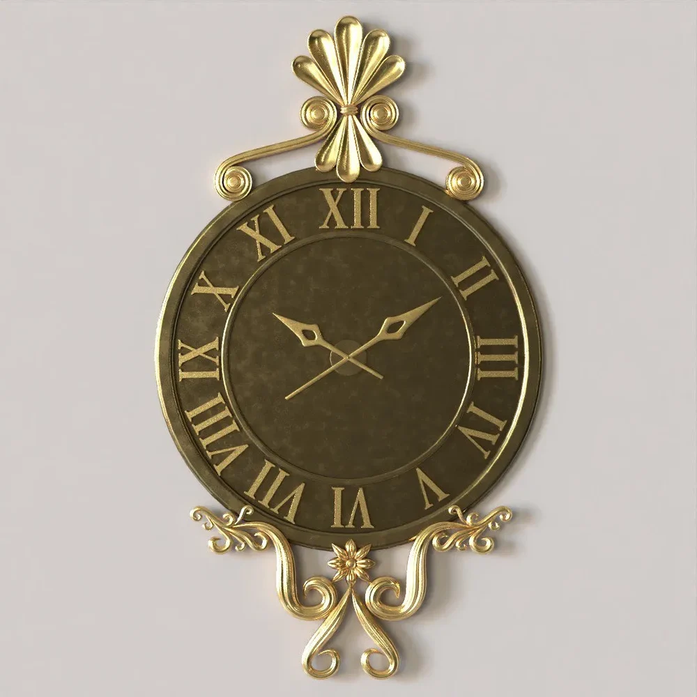 Antique Baroque Ornaments Wall Clock
