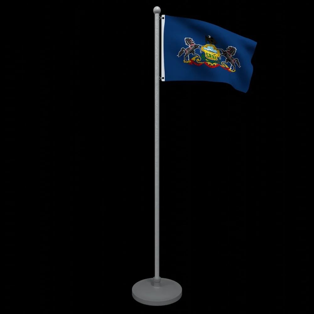 Animated Flag Of Pennsylvania State