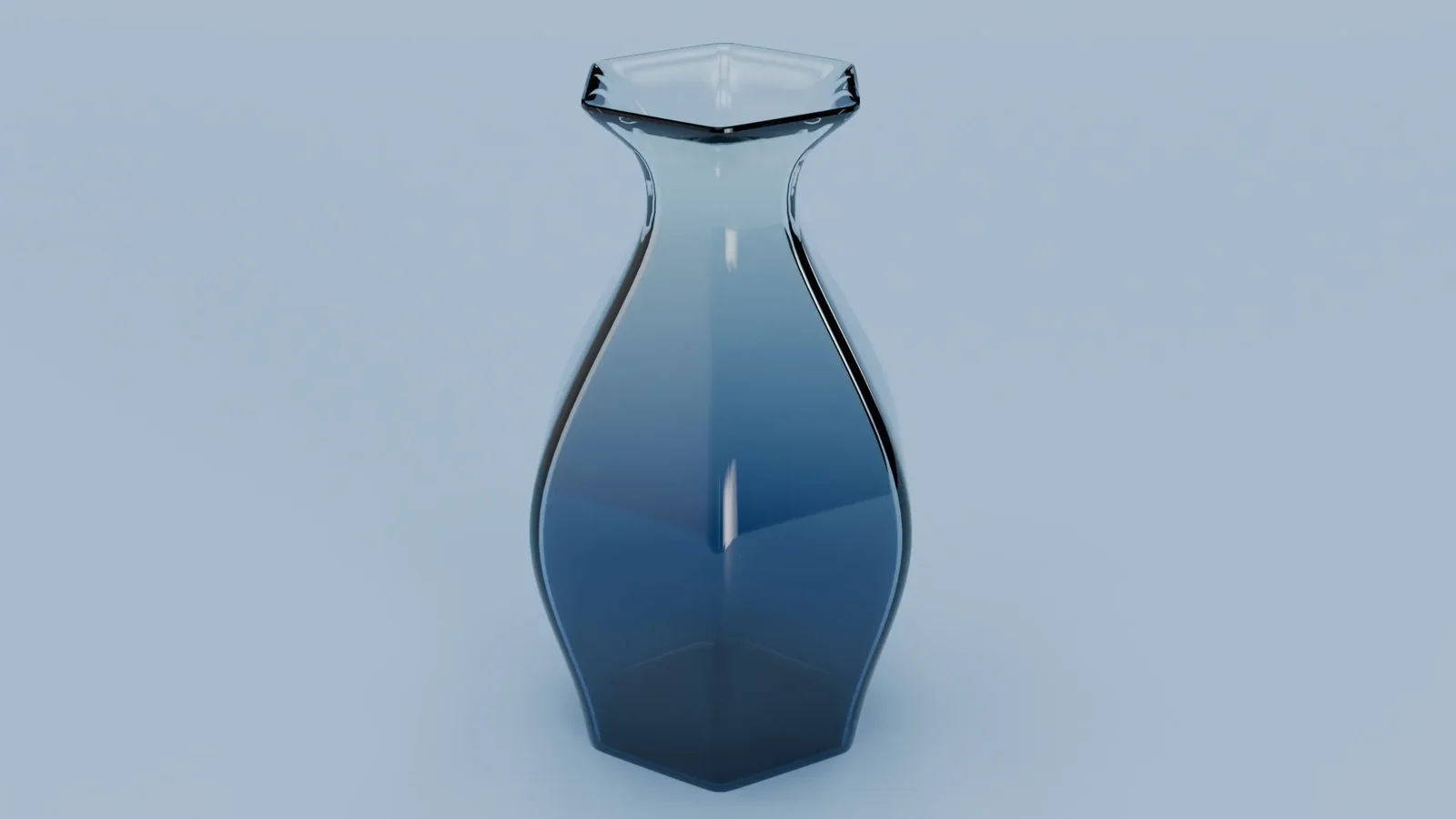 Blue Crystal Vase