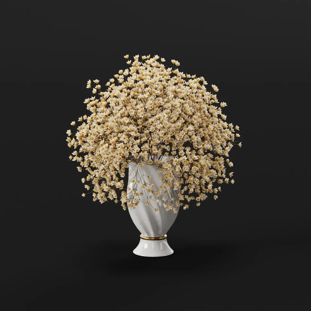 Golden Baby Breath Vase