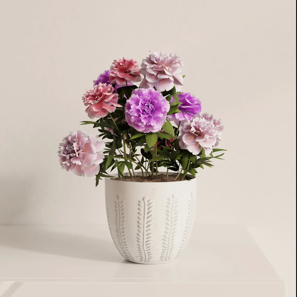 Pastel Peony Bloom Pot
