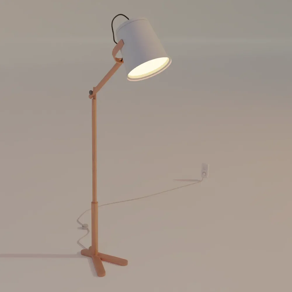 Wooden Floor Lamp
