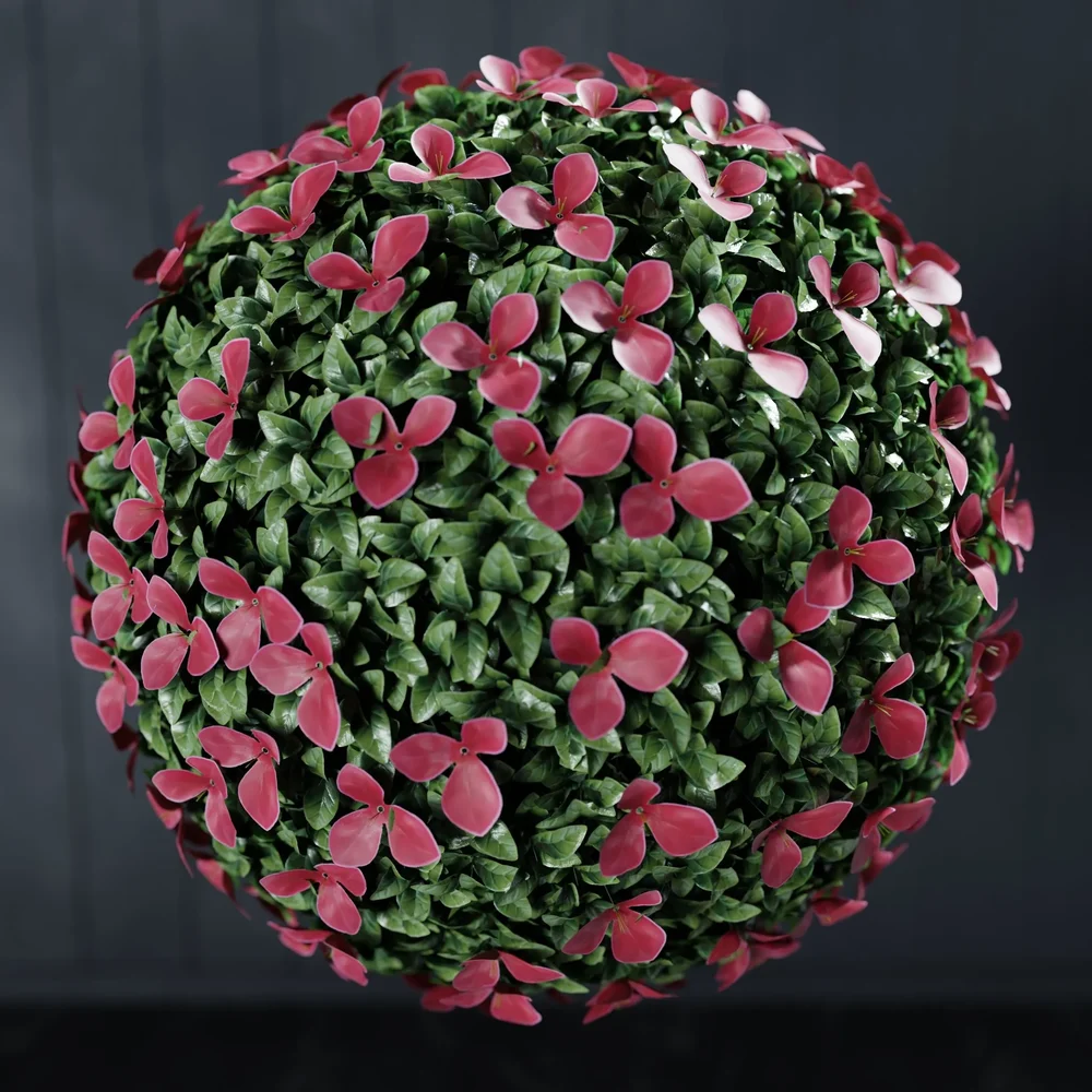Artifical Ball Gardenia Red