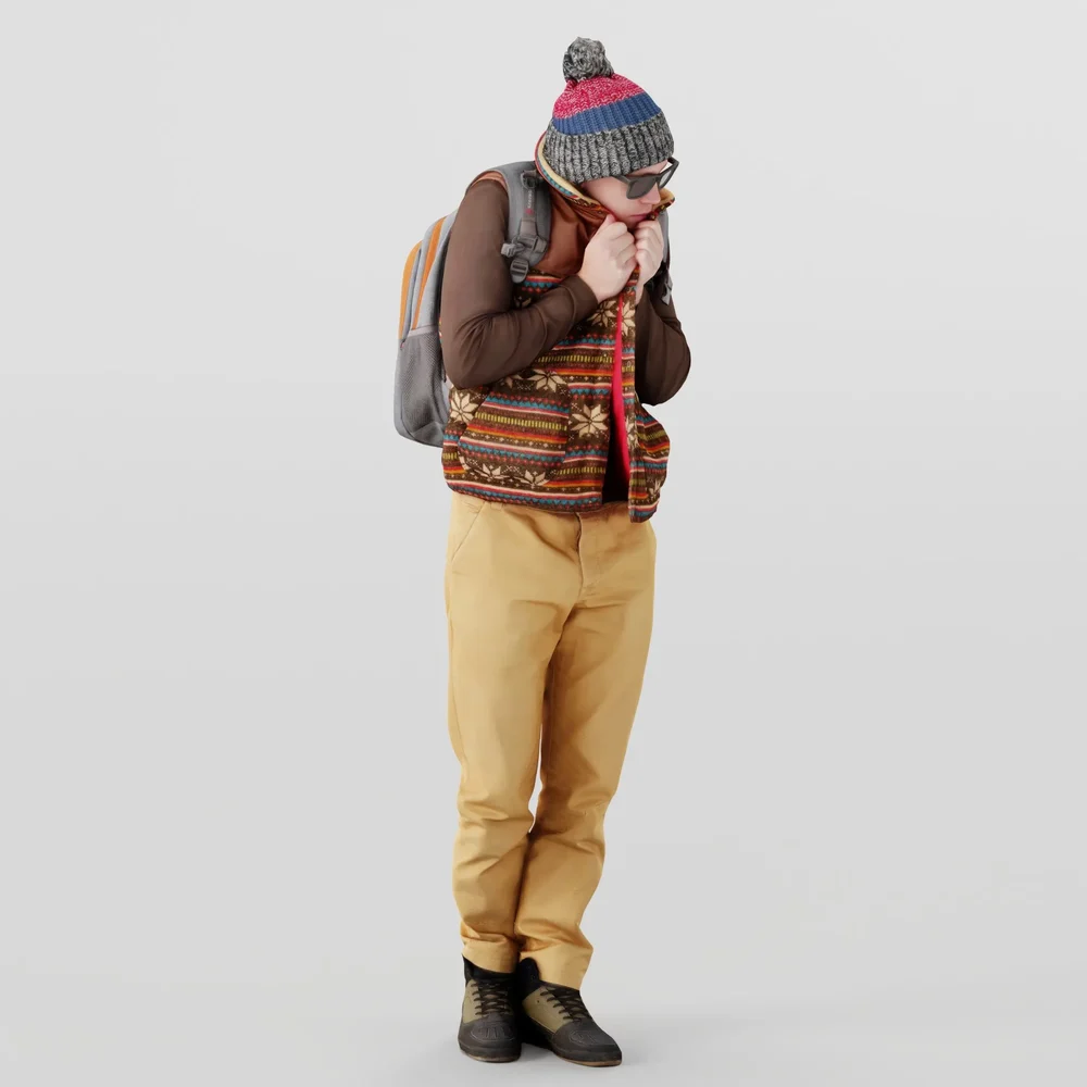 Frozen Guy In A Vest