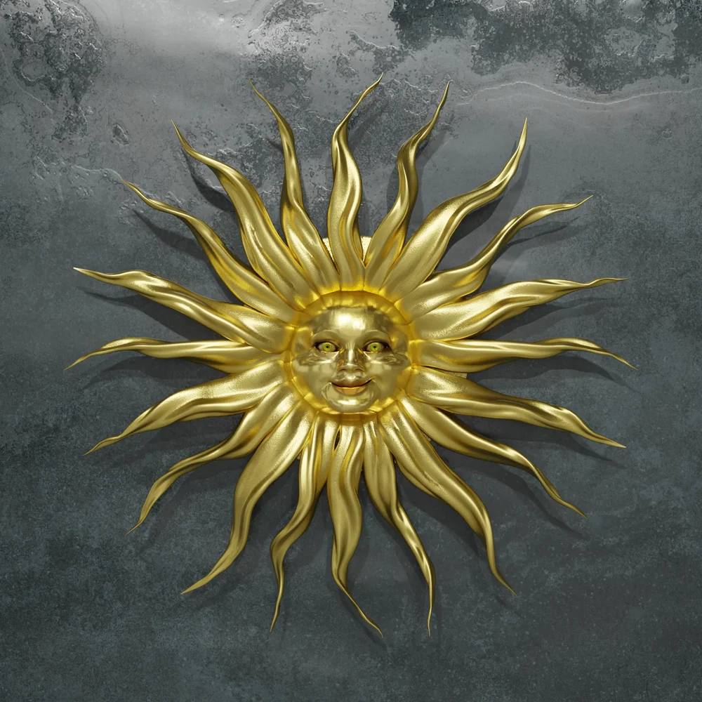 Stylized Sun Sculpture-Sunny