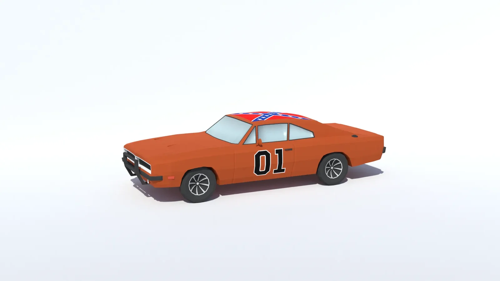 Low Poly Dodge Charger 1969 General Lee