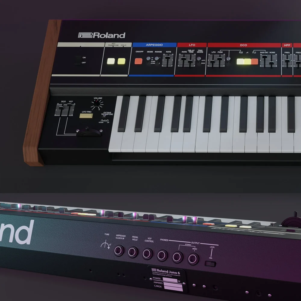 Piano Roland Juno Synthesizer