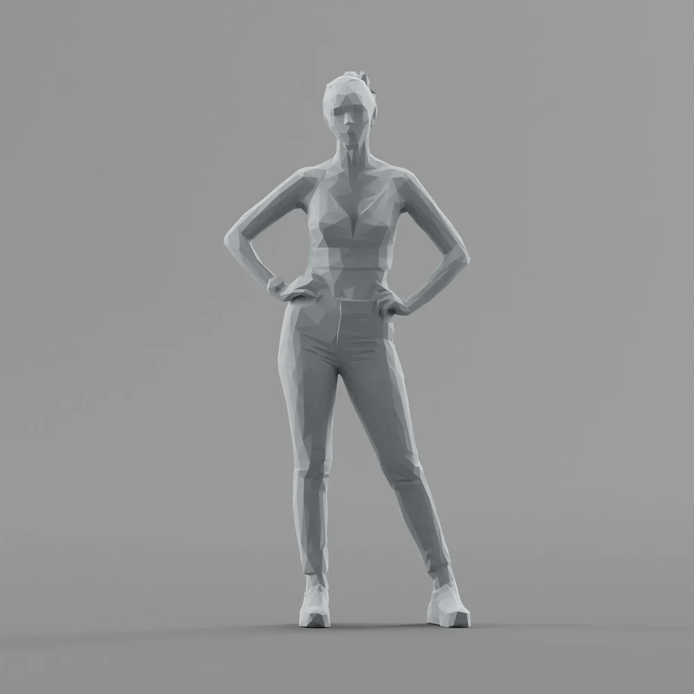 Lowpoly Female Standing