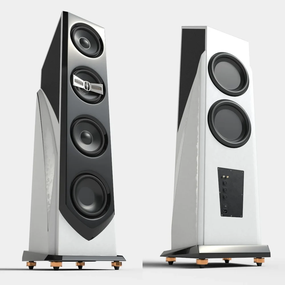 Hi Fi Floor Speaker White