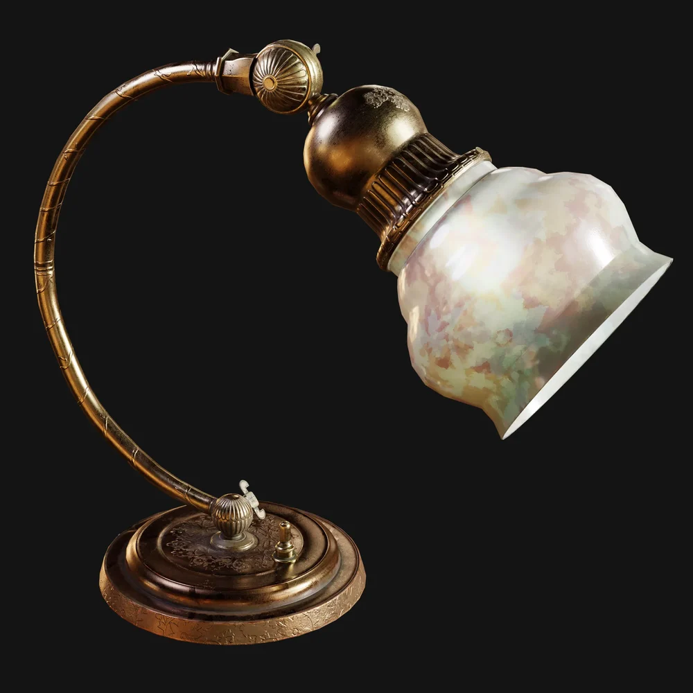 Bulbous 1920s Reading Lamp
