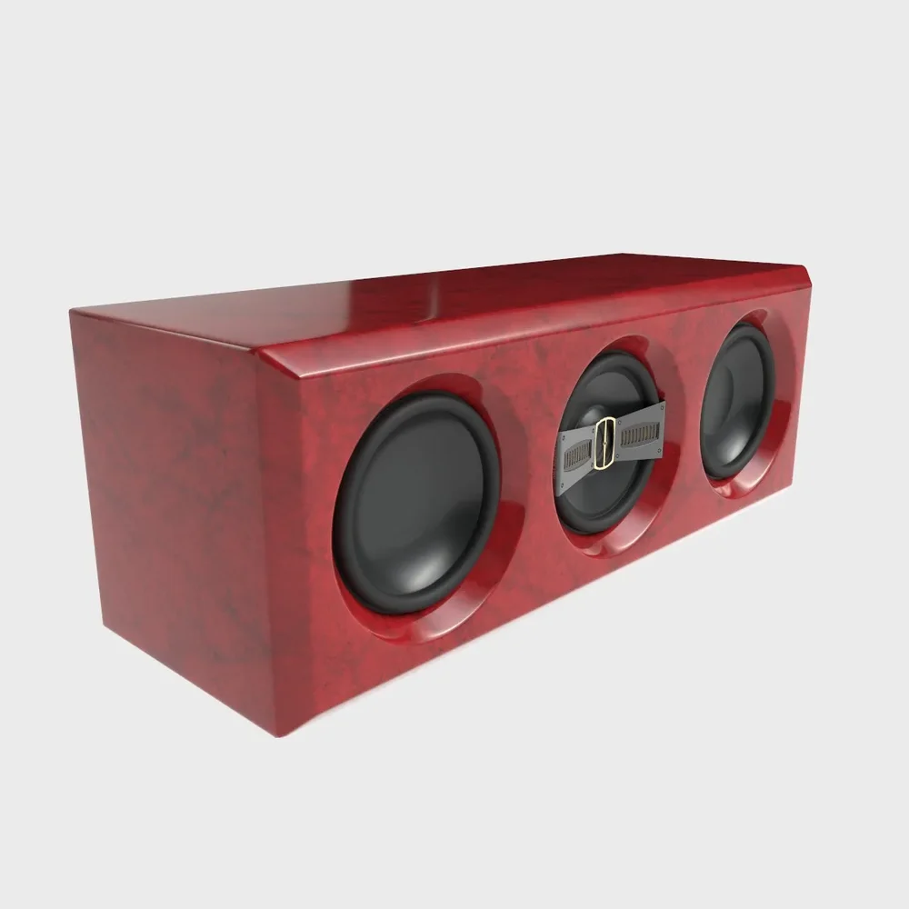 Hifi Central Speaker Red Composite