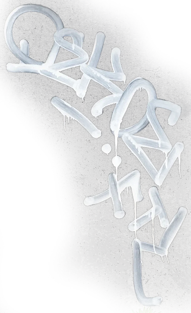 Graffiti Decal White Paint