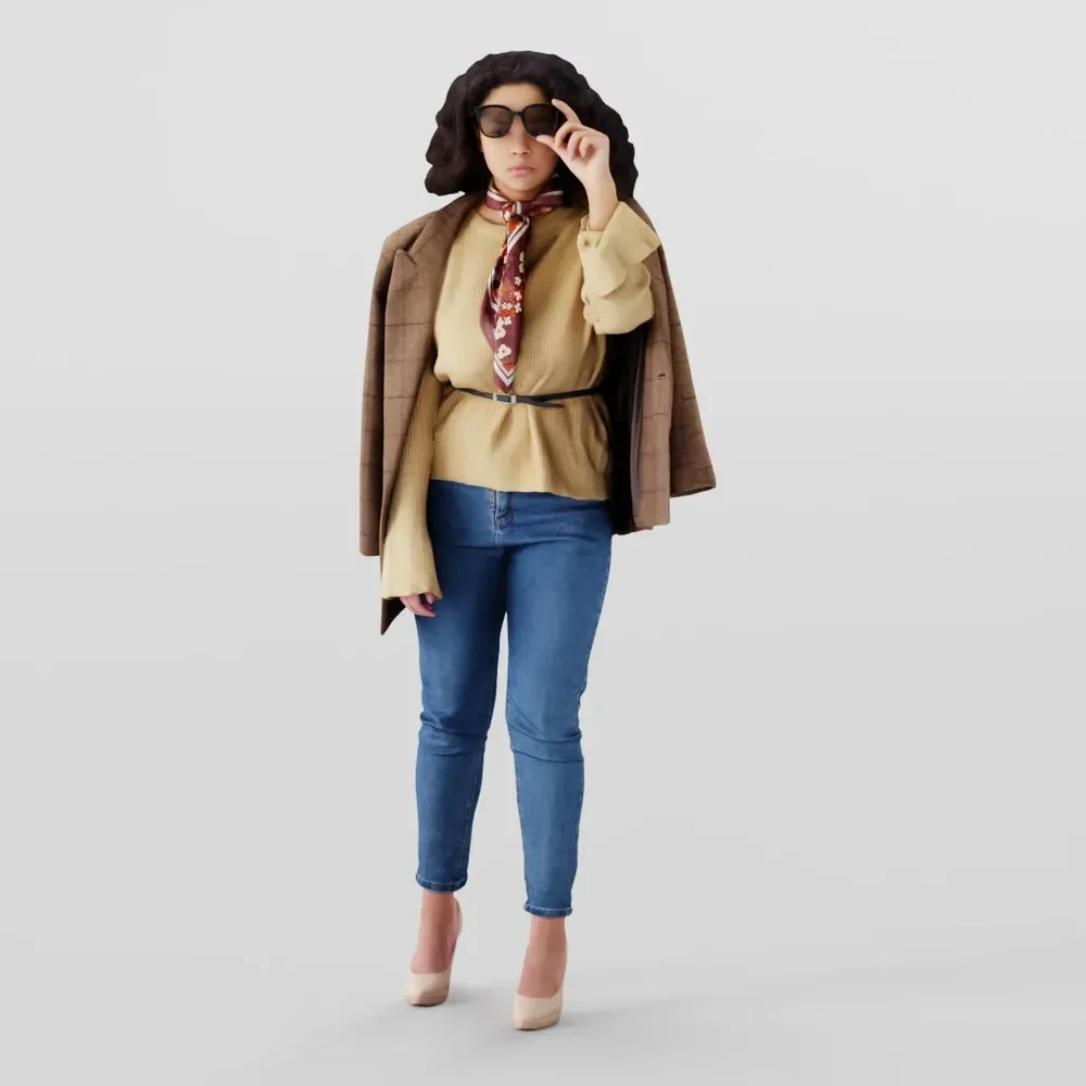 Girl Lifts Her Glasses