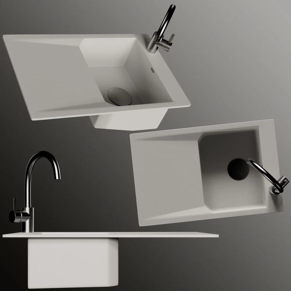 Kitchen Sink With Faucet