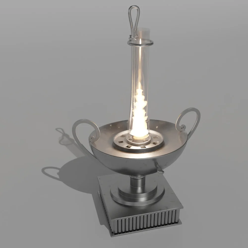 Argand Lamp In Greco-Roman Style