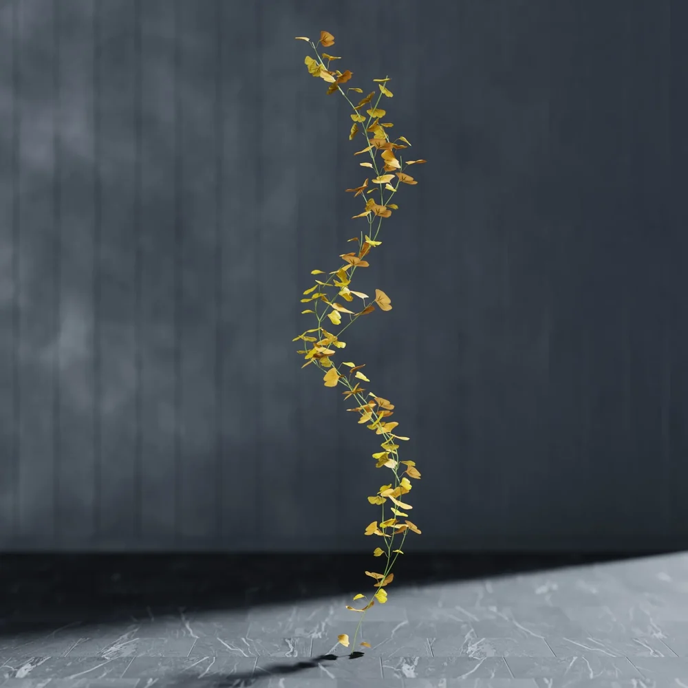 Artificial Garland Ginkgo Yellow