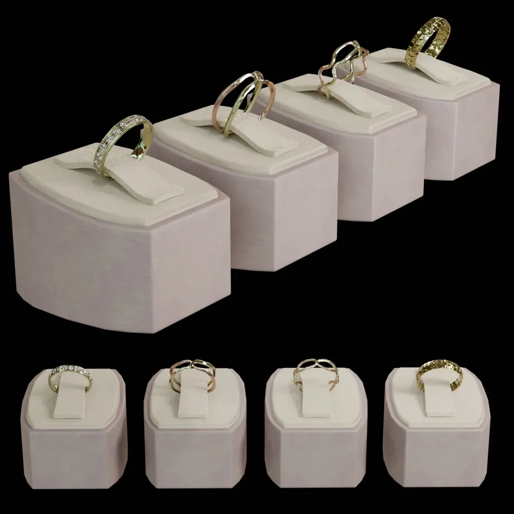 Gold Ring Collection On An Display Stand
