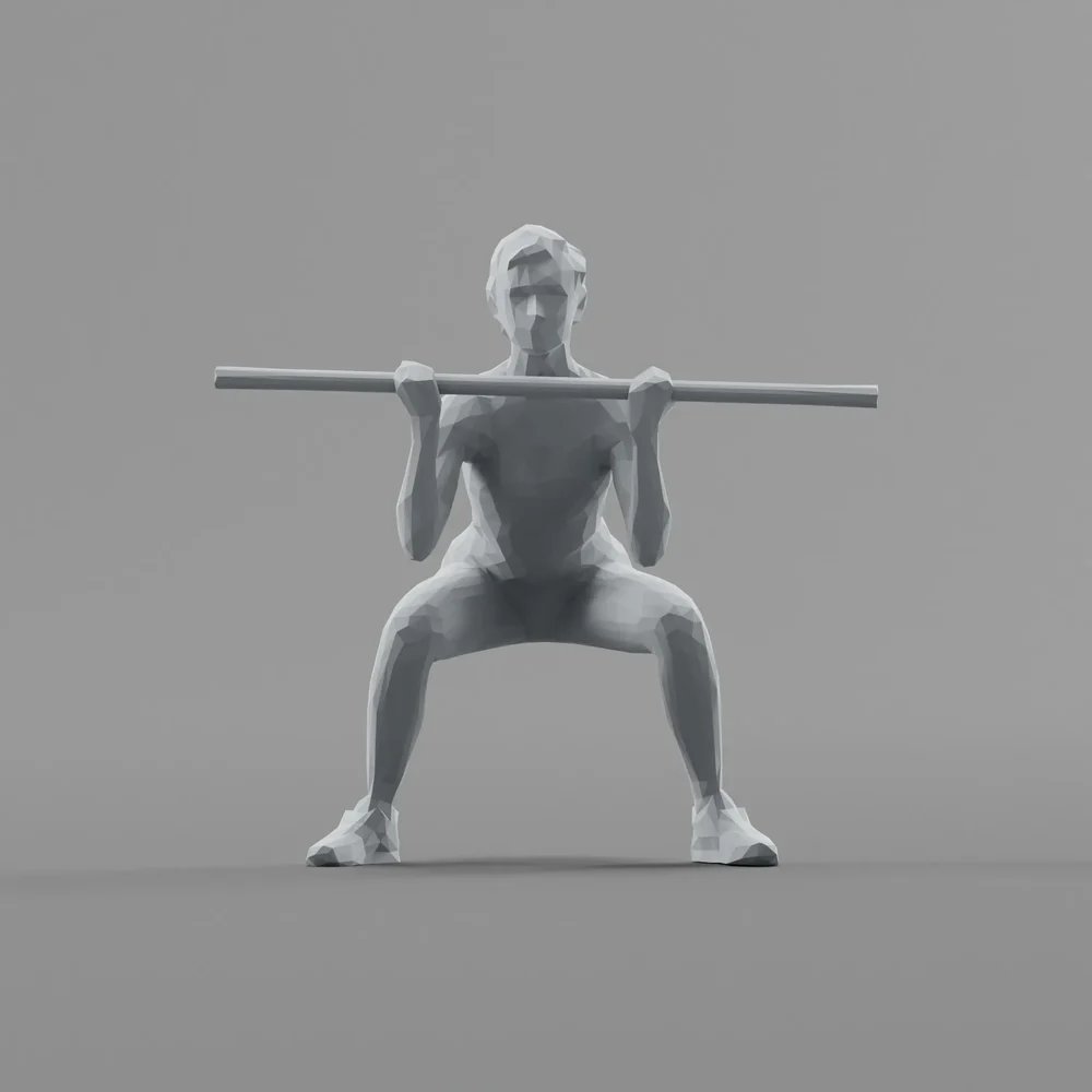 Lowpoly Fitness Girl