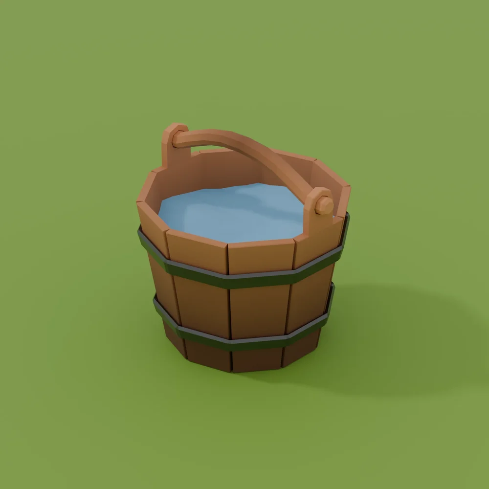 Low Poly Water Bucket