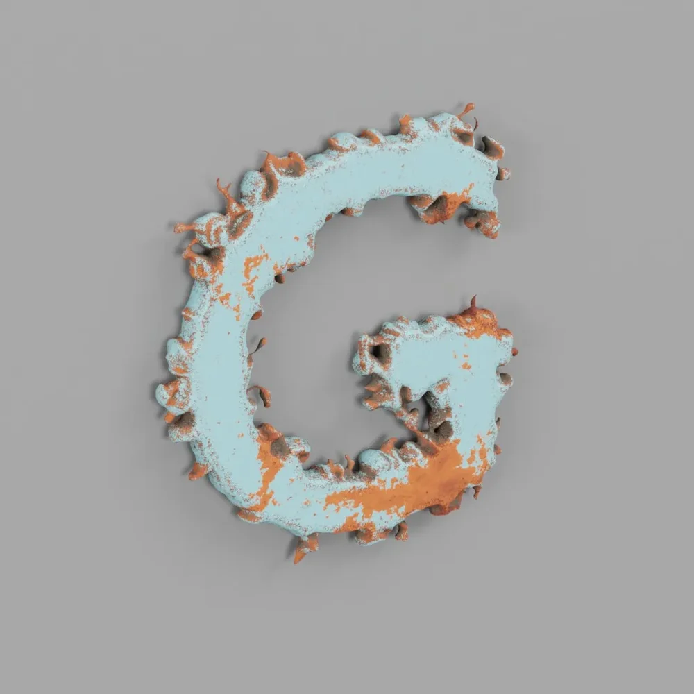 Rough Metal Letter G