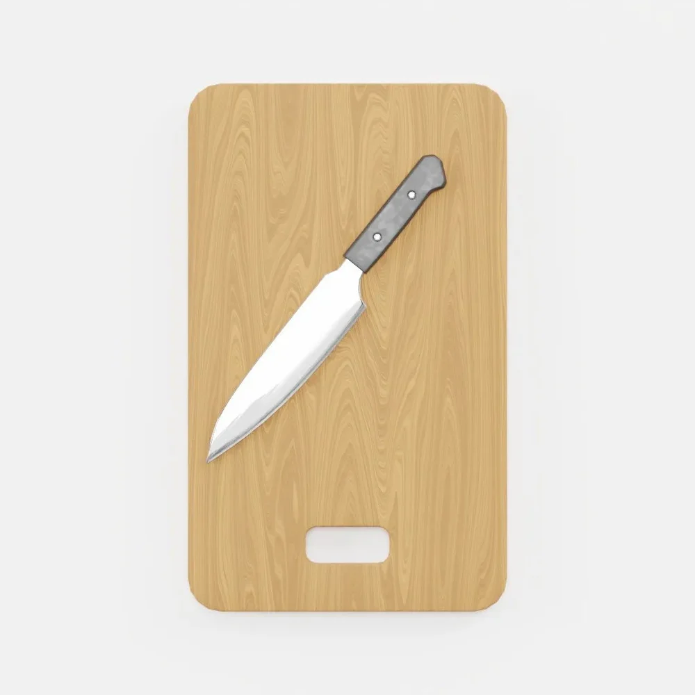 Knife And Cutting Board