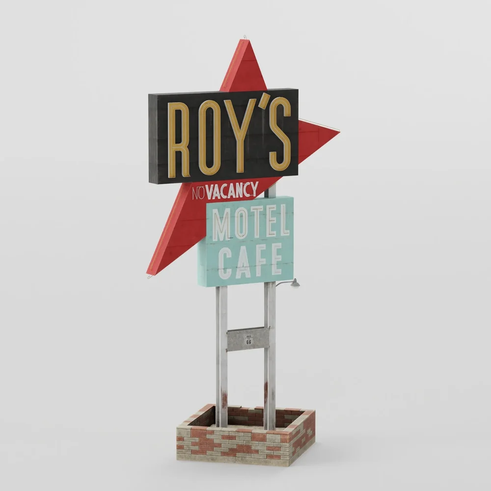 Roys Motel Cafe Sign