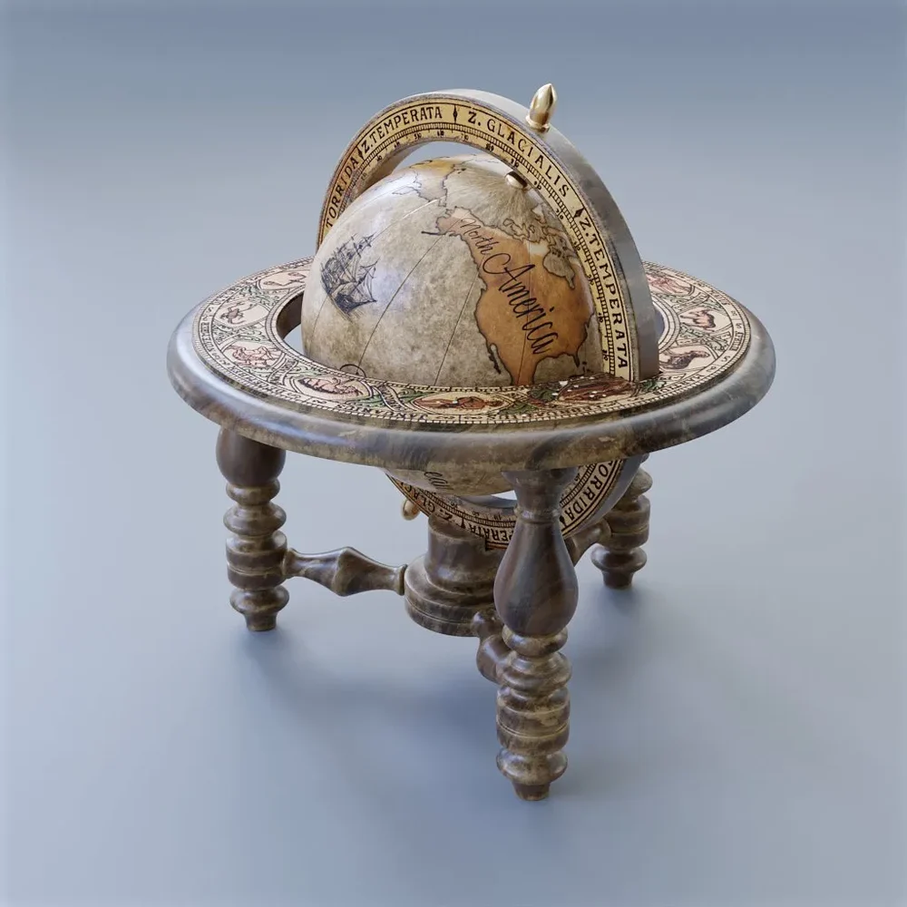 Antique Desk Globe