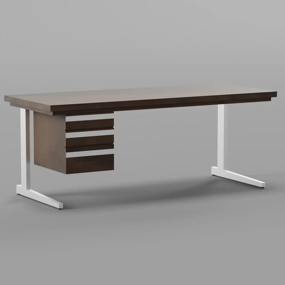 Desk With Drawers - Wood