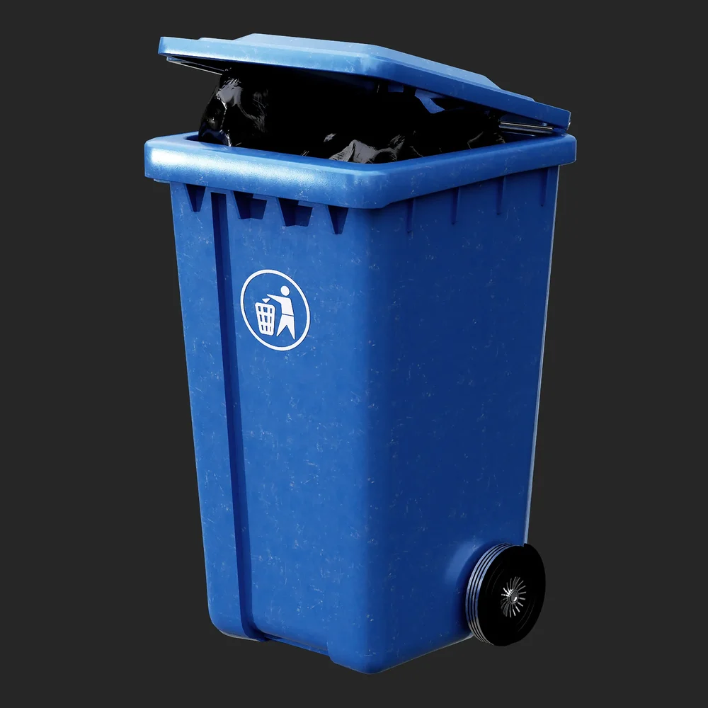 Urban Blue Trash Can