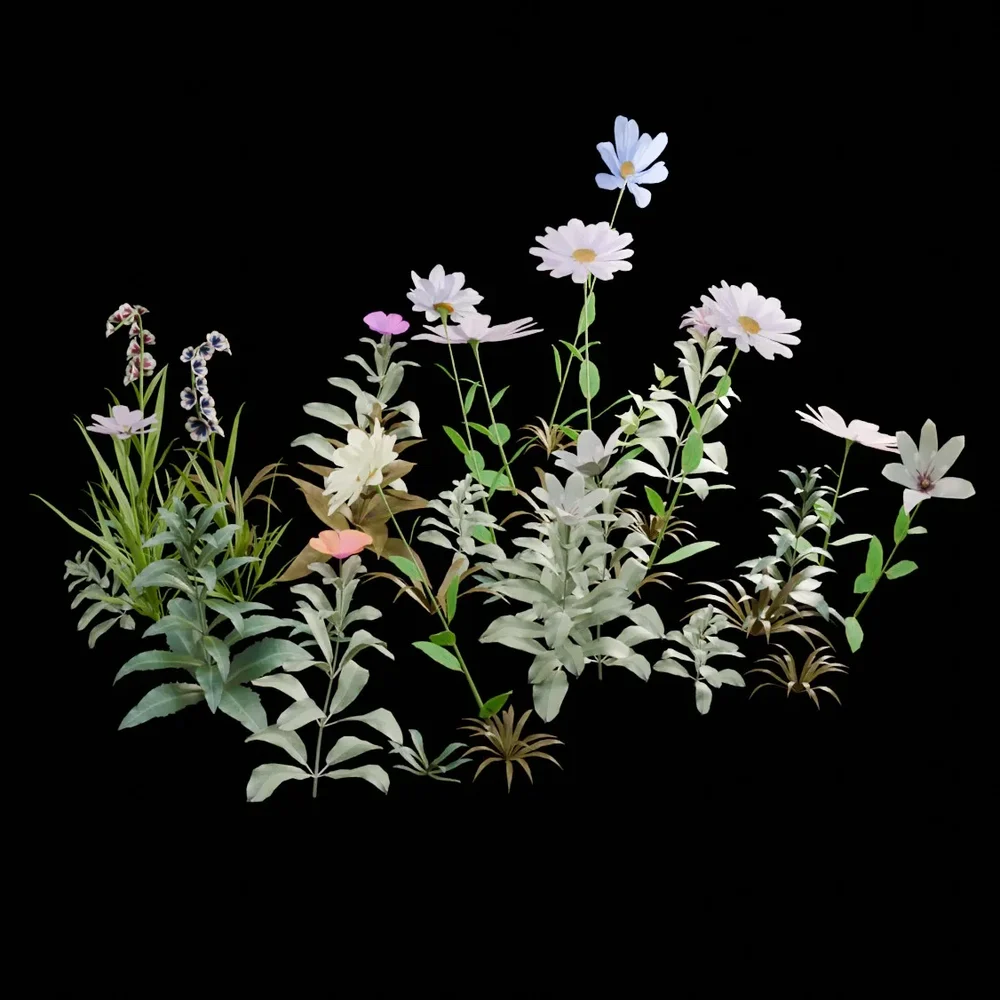 Realistic Outdoor Flowers