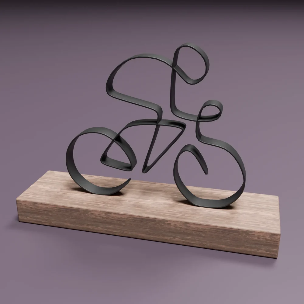 Decorating A Bike Race Sculpture
