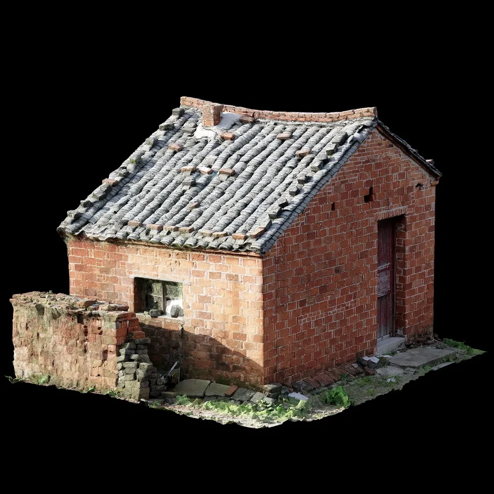 Scan Door Brick Wall Building 5
