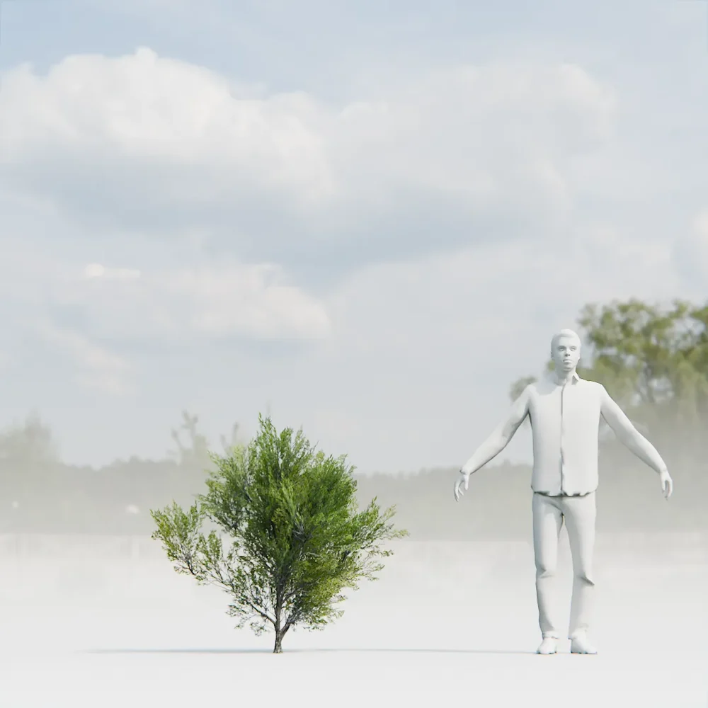 Bush Lowpoly Animated