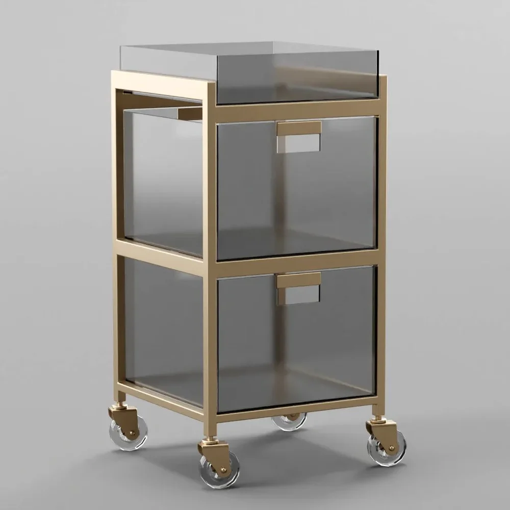 Cart On Wheels With Storage Drawers