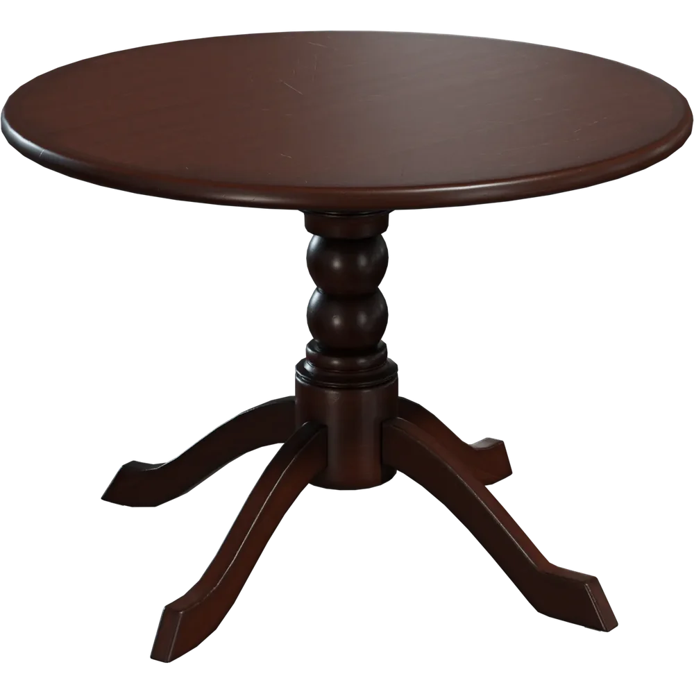 Round Wooden Table 01