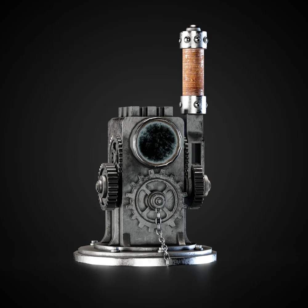 Mechanical Lever Game-Ready + 4k Textures | Blenderkit Series