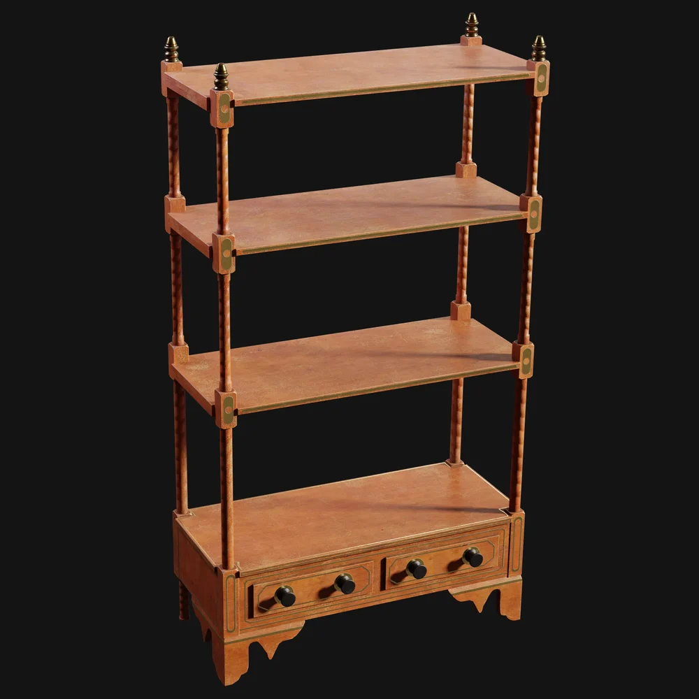 1800s Victorian Tiered Open-Shelf