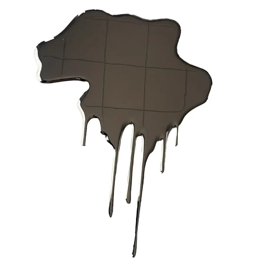 Melted Mirror Wall Mounted Sculpture