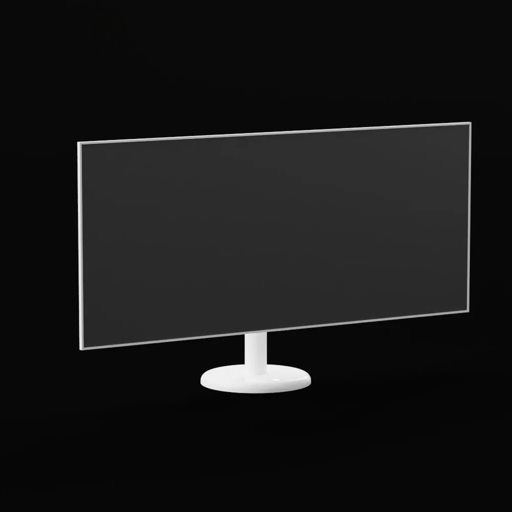 Wide White Monitor