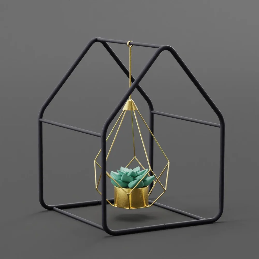 House Shape Hanging Succulent