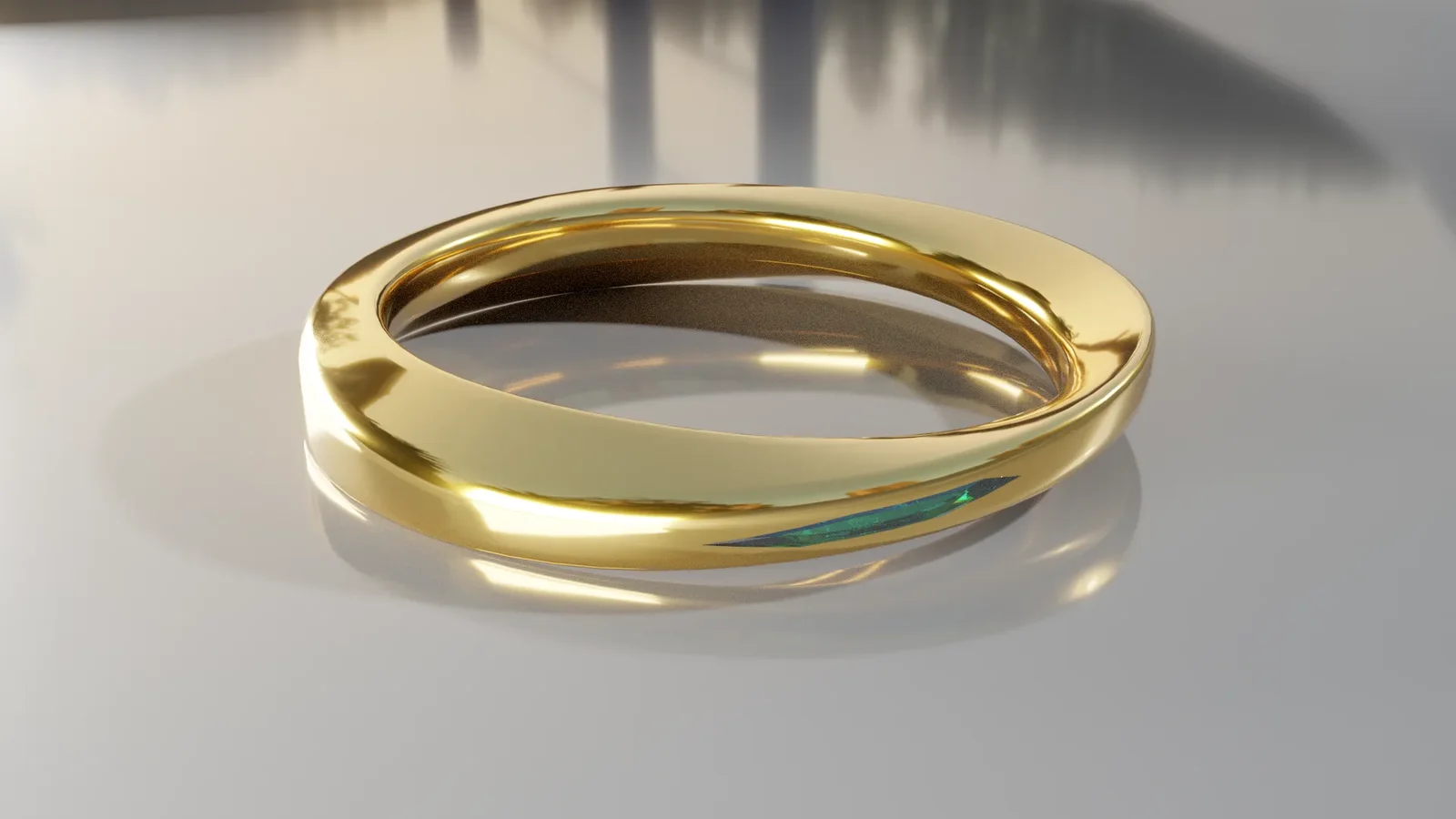 Blue Sapphire Gold Platted Ring